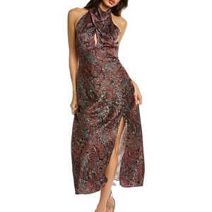 NICHOLAS Aline Cross Over Silk Midi Dress